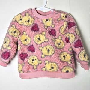 Infant Girl's Disney Winnie The Pooh Pullover Sherpa Sweater, Size 18 Months